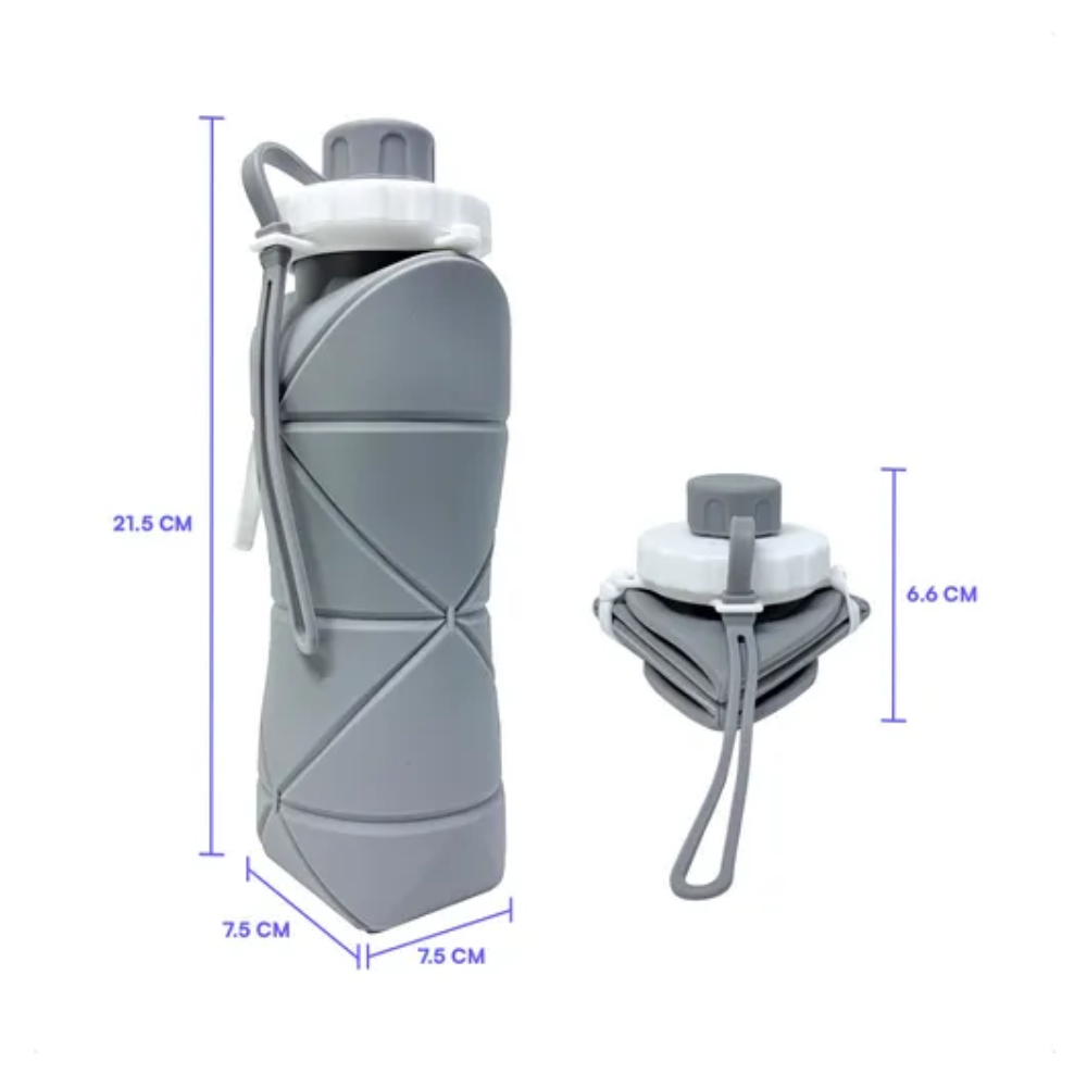 Botella Agua Termica Silicona Plegable P