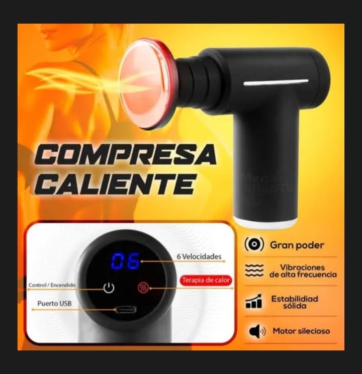 Pistola Masajeadora Percutora 6 Niveles