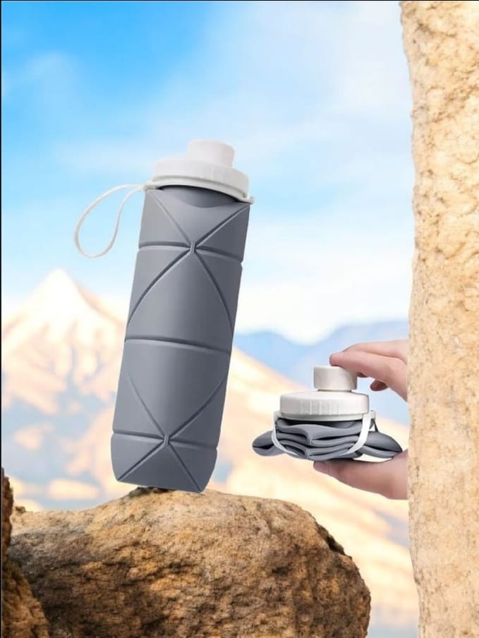 Botella Agua Termica Silicona Plegable P