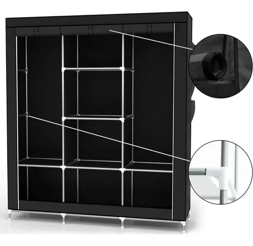 Zapatero De Tela Negroarmario 106 Negro